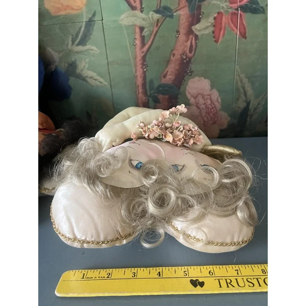 Jan Feenstra Plush Satin Pillow Dolls Hand Painted Whimsical Angels Celestial